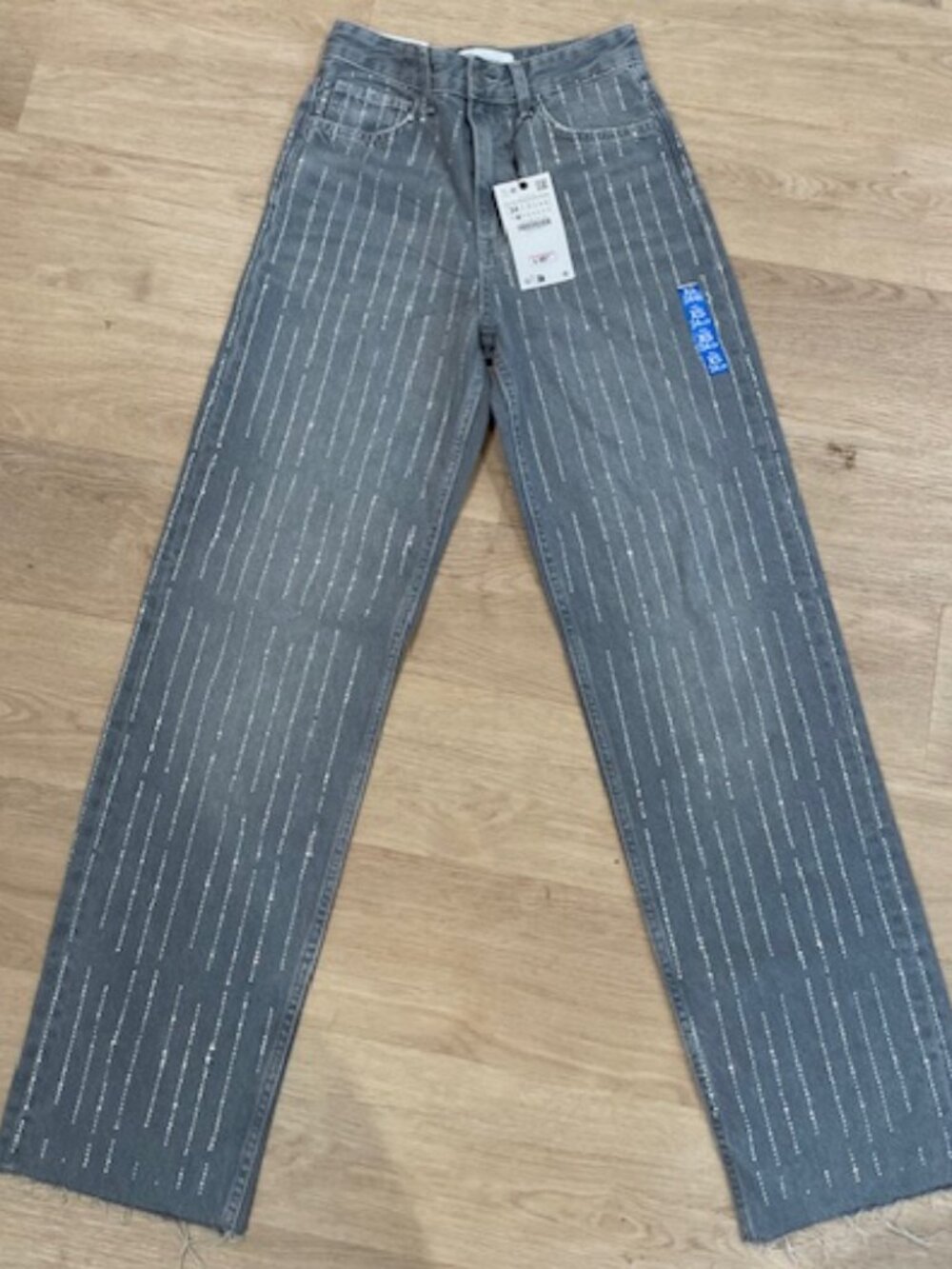 Zara Boy Boy Fit Jeans w/Crystal Embellishments - US 2